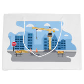 coole Bauzone Party Große Geschenktasche Große Geschenktüte (Vorderseite)