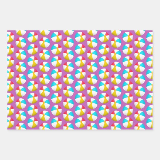 coole Beachbälle Geschenkpapier Set (Vorderseite 2)