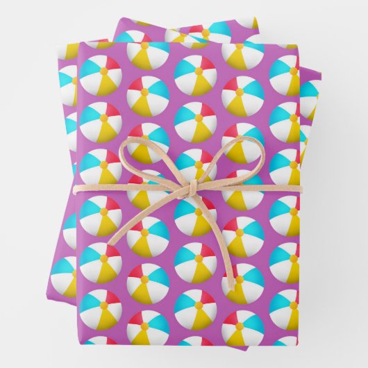 coole Beachbälle Geschenkpapier Set (Beispiel)