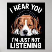 Coole Beagle-Gestaltung für Männer Frauen Hund gea Poster (Vorne)