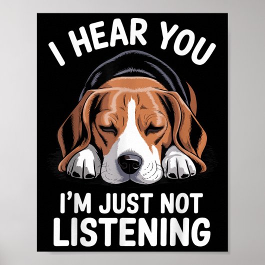 Coole Beagle-Gestaltung für Männer Frauen Hund gea Poster (Vorne)