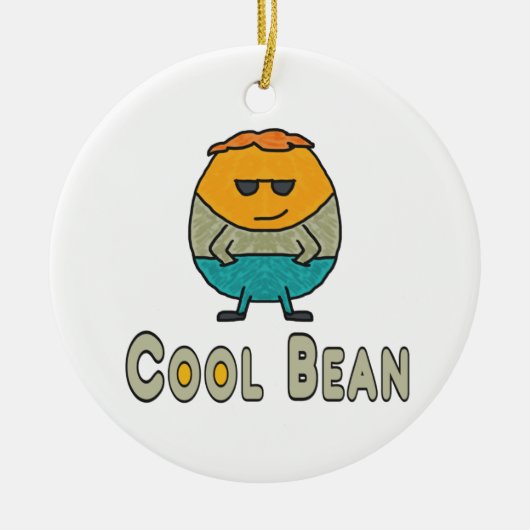 Coole Bean Keramik Ornament (Vorne)