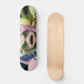Coole beängstigende Alien Ungeheuer Cat Girls Skat Skateboard (Vorderseite)