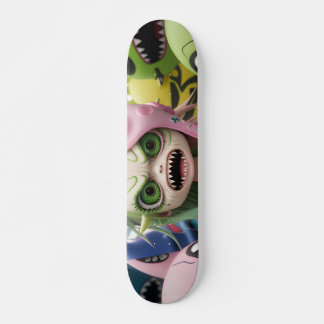 Coole beängstigende Alien Ungeheuer Cat Girls Skat Skateboard