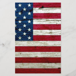 Coole beängstigende amerikanische Fahne Wood Rusti