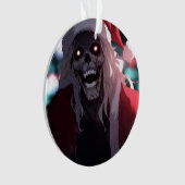 Coole Beängstigende Creepy Skull Santa Claus Xmas Ornament (Vorderseite)