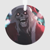 Coole Beängstigende Creepy Skull Santa Claus Xmas Ornament (Rückseite)