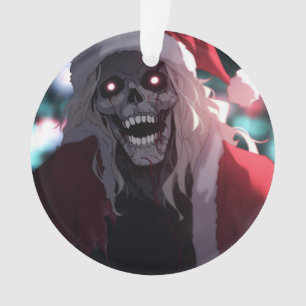 Coole Beängstigende Creepy Skull Santa Claus Xmas Ornament