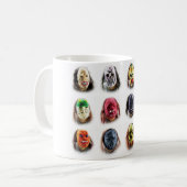 Coole Beängstigende Masken Kaffeetasse (Vorderseite Links)