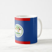 Coole Belize-Flagge Kaffeetasse (VorderseiteRechts)