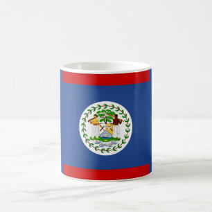 Coole Belize-Flagge Kaffeetasse
