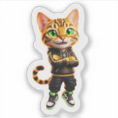 Coole Bengal-Katzen-Sammlung Aufkleber (Vorderseite)