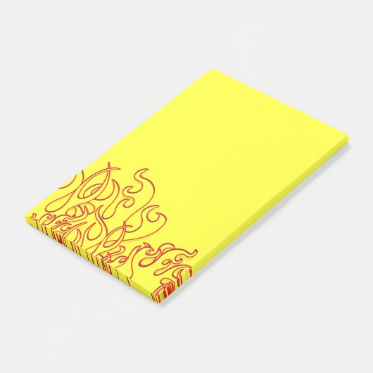 Coole benutzerdefinierte Flammen Post-It-Notes Post-it Klebezettel (angewinkelt)