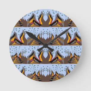 Coole Berge Runde Wanduhr