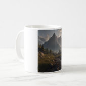 Coole Bergwelt KI Art Kaffeetasse (Vorderseite Links)