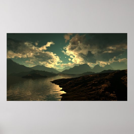 Coole Bergwolken Poster (Vorne)
