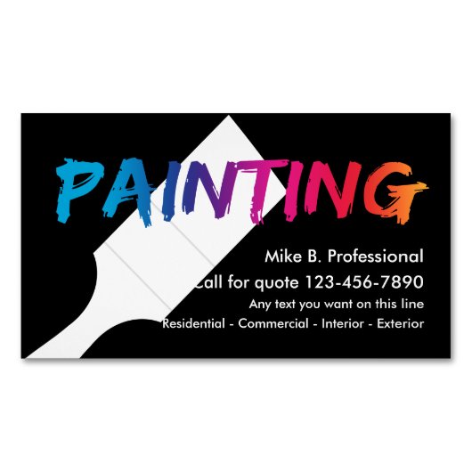 Coole Berufliche Maler-Magnetkarten Magnetische Visitenkarte (Vorderseite)
