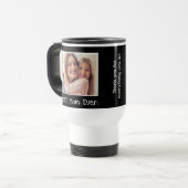 Coole beste Mama je Foto Personalisiert Schwarz-we Reisebecher (Vorderseite Links)
