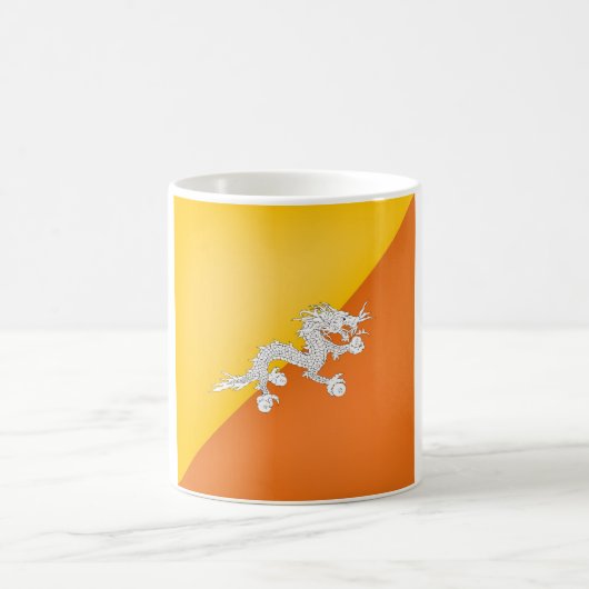 Coole Bhutan-Flagge Kaffeetasse (Mittel)