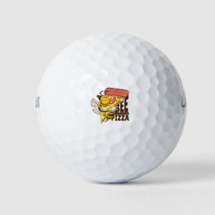 Coole Biene liebt Pizza-Wortspiele Golfball