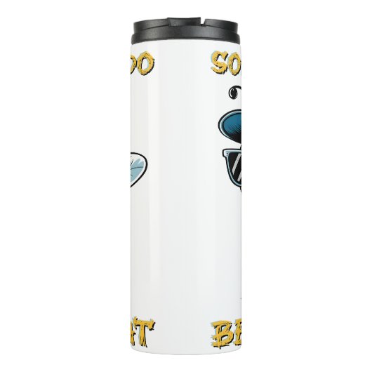 Coole Biene tut es manchmal Thermosbecher (Rückseite)