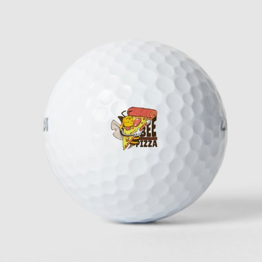 Coole Bienen Lieben Pizza Puns Golfball (Vorderseite)