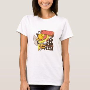 Coole Bienen Lieben Pizza Puns T-Shirt