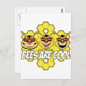 Coole Bienen Postkarte (Vorne/Hinten)
