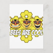 Coole Bienen Postkarte (Vorderseite)