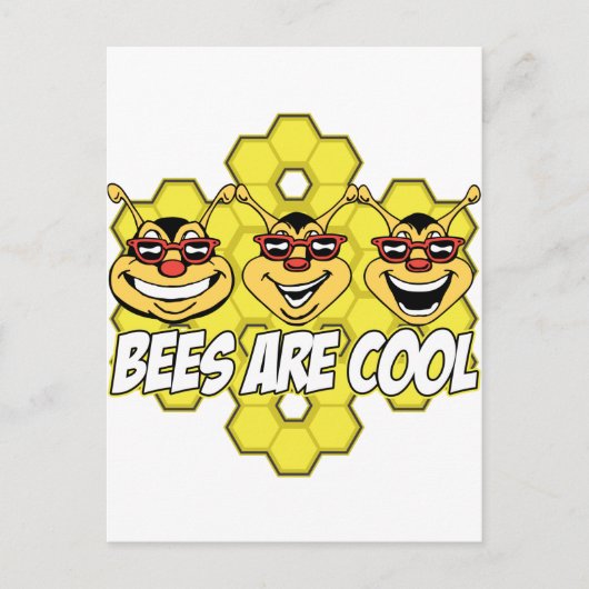 Coole Bienen Postkarte (Vorderseite)