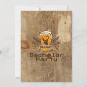 Coole Bierkarte & Stag Bachelor Party Card Einladung (Rückseite)