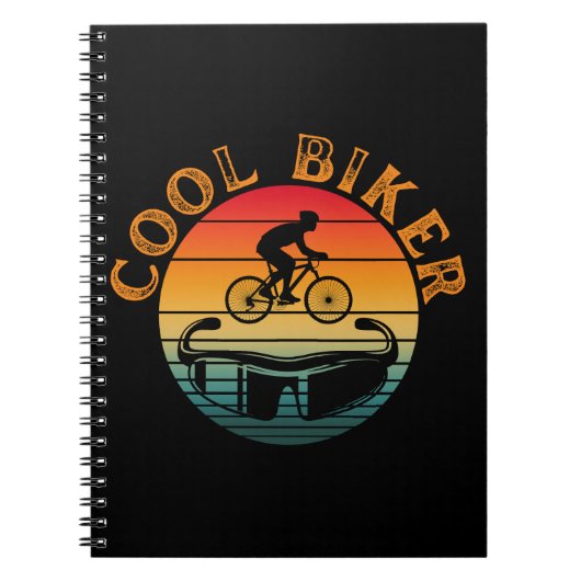 Coole Biker-Sonnenbrille für den Sonnenuntergang Notizblock (Vorderseite)
