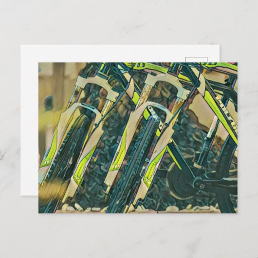 Coole Biketechnik Postkarte (Vorne/Hinten)