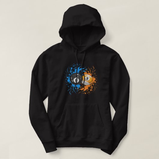 Coole Billard-Balls für 8 Ball und 9 Ball Player Hoodie (Design vorne)
