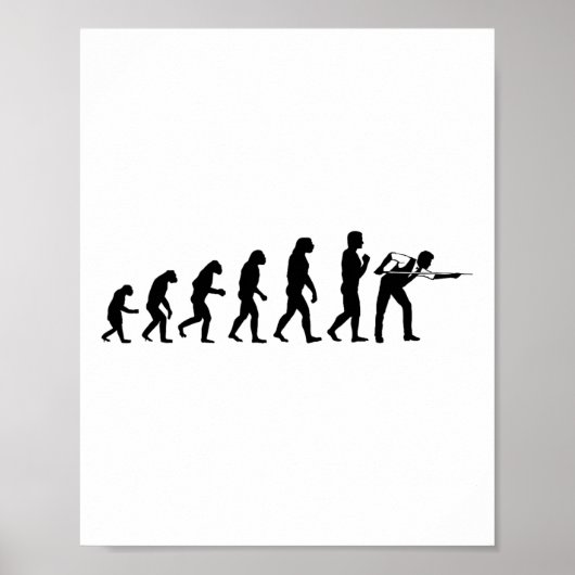 Coole Billard Evolution Funny Cue Ll Stick Player Poster (Vorne)
