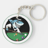 Coole Billard Pool Shark Theme Schlüsselanhänger (Rückseite)