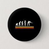 Coole Billard Schwarze Evolution des Menschen Bill Button (Vorderseite)