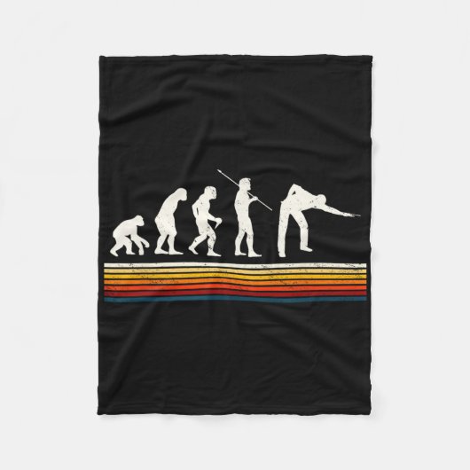 Coole Billard Schwarze Evolution des Menschen Bill Fleecedecke (Vorderseite)