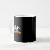 Coole Billard Schwarze Evolution des Menschen Bill Kaffeetasse (Vorderseite Links)