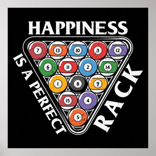 coole Billardfans Poster (Vorne)