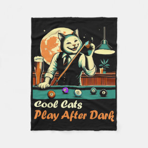 Coole Billiard Katzenkatze Fleecedecke