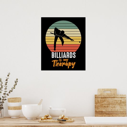 coole Billiardtherapie Kunst Poster (Küche)
