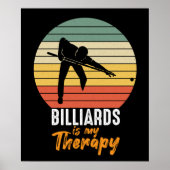 coole Billiardtherapie Kunst Poster (Vorne)