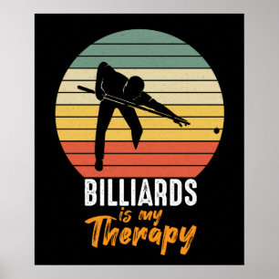 coole Billiardtherapie Kunst Poster