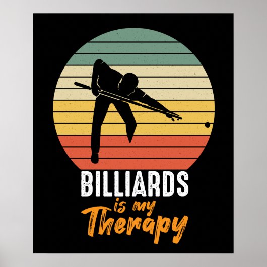 coole Billiardtherapie Kunst Poster (Vorne)