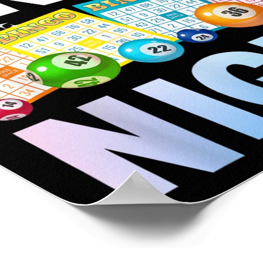 Coole Bingo Night Art für Männer Frauen Bingo Love Poster (Ecke)