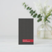 Coole Black and Red Business Card Visitenkarte (Stehend Vorderseite)