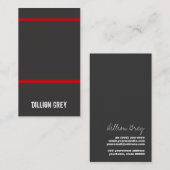 Coole Black and Red Business Card Visitenkarte (Vorne/Hinten)