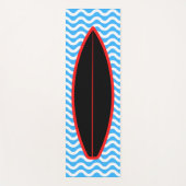 Coole Black Blue Waves Surfen Yoga Mat Yogamatte (Vorderseite)