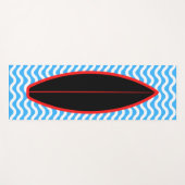 Coole Black Blue Waves Surfen Yoga Mat Yogamatte (Vorderseite (Horizontal))